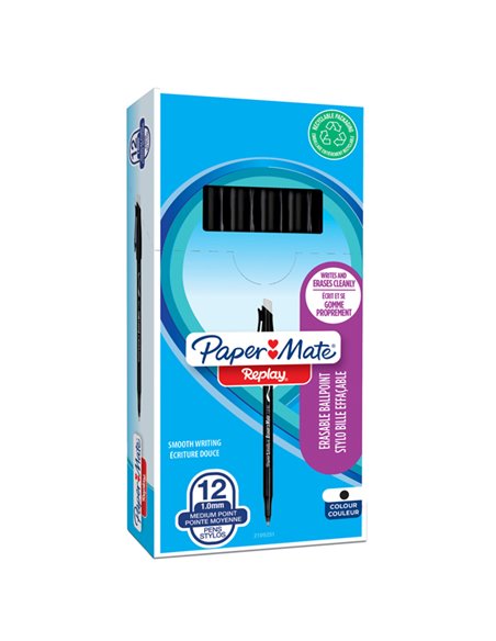 Penna sfera inch. cancellabile Replay 40° anniversario 1,0mm nero Papermate 2109251