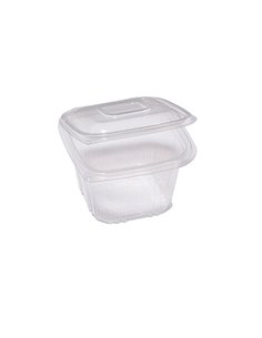 Pack 50 contenitori in PP coperchio incernierato 12x12cm H7,5cm Europack QC0-500 48401052 EUROPACK CONTENITORI PER ALIMENTI-B...
