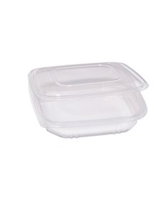 Pack 50 contenitori PP coperchio incernierato 21,5x21,5cm H3,4cm Europack QC3-10 48431022 EUROPACK CONTENITORI PER ALIMENTI-B...