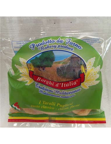Taralli 40gr gusto classico Borghi d'Italia BITOM Borghi d'Italia SNACK DOLCI-SALATI