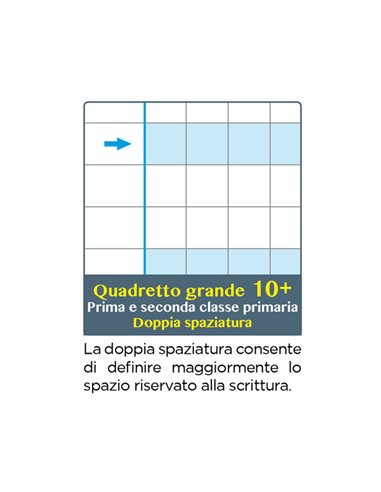 Maxiquaderno One Color Didattico fto A4 100gr 18+1 quadretto grande 10+ Blasetti 7044