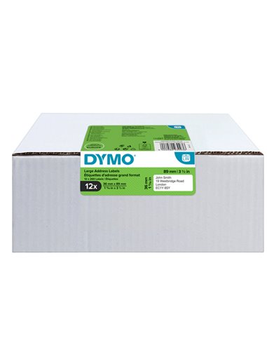 Value pack 12 rotoli etichette Indirizzi Estesi 36x89mm bianco (260e/rt) Dymo LW 2093093 DYMO ETICHETTE-NASTRI-TAMPONI PER ET...