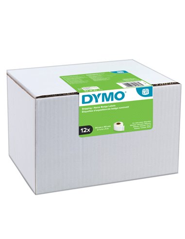 Value pack 12 rotoli etichette Spediz/Badge 54x101mm bianco (220etic/rt) Dymo LW S0722420