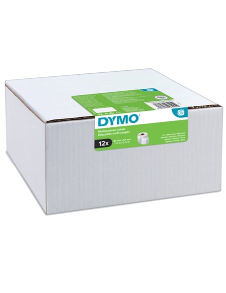 Value pack 12 rotoli etichette multi-uso 57x32mm bianco (1000 etic/rt) Dymo LW 2093095 DYMO ETICHETTE-NASTRI-TAMPONI PER ETIC...