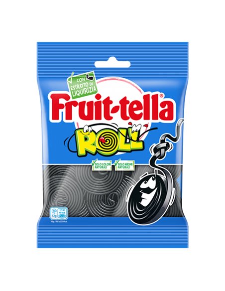 Caramelle gommose Fruit-tella Liquirizie Roll f.to pocket 90gr 06398100 Fruit-tella CARAMELLE-CIOCCOLATINI-CHEWING GUM