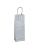 20 shoppers carta biokraft 14X9X38cm portabottiglie argento 087042