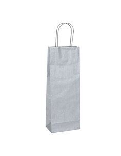 20 shoppers carta biokraft 14X9X38cm portabottiglie argento 087042 Mainetti Bags SHOPPERS E SACCHETTI REGALO