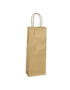 20 shoppers carta biokraft 14X9X38cm portabottiglie oro 087035