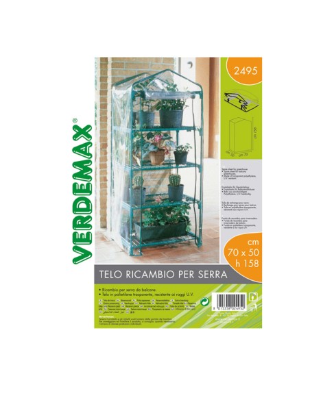 Telo di ricambio per serra Azalea a 4 ripiani ( art. stagione invernale) 2495 Verdemax COPERTURE DA ESTERNI