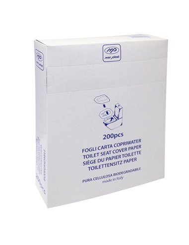 200 copriwater rettangolare in carta Mar Plast A99912 MAR PLAST ACCESSORI PER IL BAGNO E DISPENSER