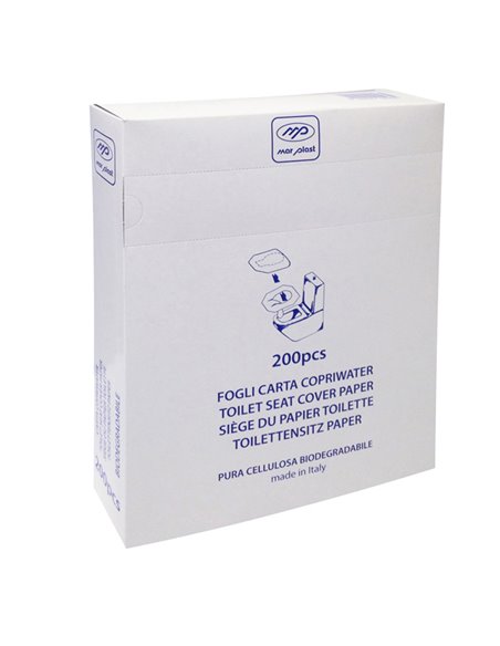 200 copriwater rettangolare in carta Mar Plast A99912 MAR PLAST ACCESSORI PER IL BAGNO E DISPENSER