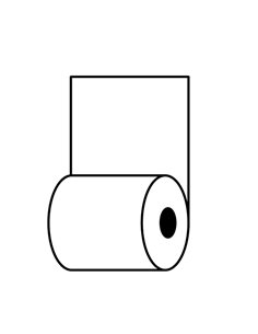 Rotolo carta termica BPA free 70gr neutra 59,5mmx85mt Ø90mm distr.self service TER787