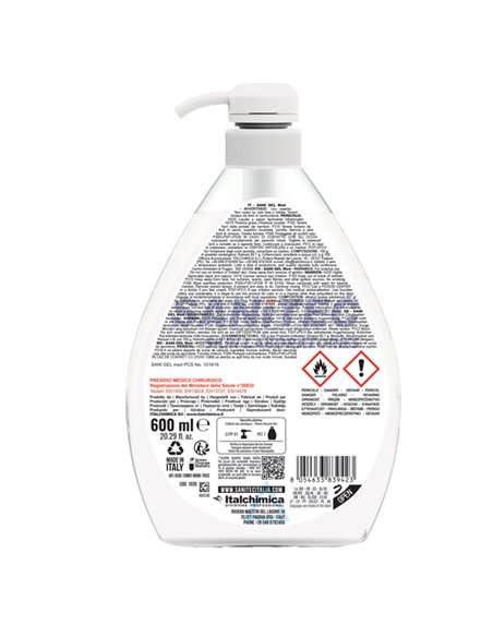 SANI GEL MED igienizzante mani 600ml Sanitec 1035 Sanitec IGIENIZZANTI E DISPENSER