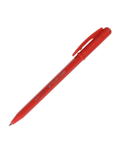 Scatola 50 penna rosso Tratto 1 Green punta media 1.0mm F838302 TRATTO CON CAPPUCCIO