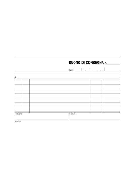 Blocco buoni consegna 100x167mm 100fg DU161420000 DU161420000 DATA UFFICIO MAGAZZINO-TRASPORTI