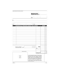 Blocco ricevute sanitarie 50x2 autorical. 21,5x14,8cm DU165470000 DU165470000 2
