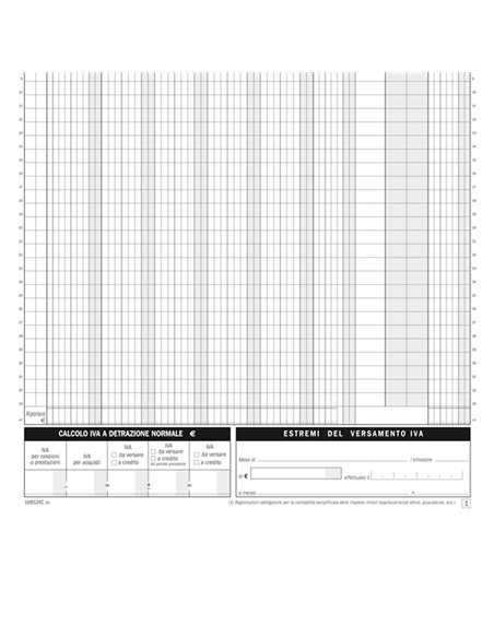 Registro corrispettivi mensili 24x2 autoricalcante DU168524C00 DU168524C00 DATA UFFICIO BLOCCHI RICEVUTE-FATTURE