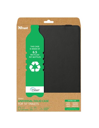 Custodia folio per tablet da 10" Primo - nero Trust 24214