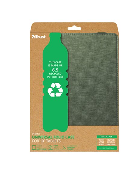 Custodia folio per tablet da 10" Primo - verde salvia Trust 24498