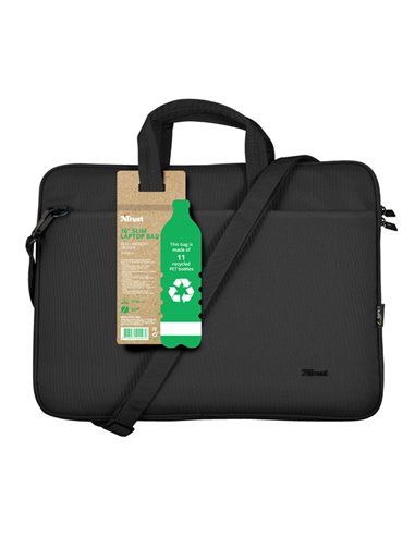 Borsa ecocompatibile per notebook da 16" Bologna - nero Trust 24447 TRUST BORSE-ZAINI-TROLLEY