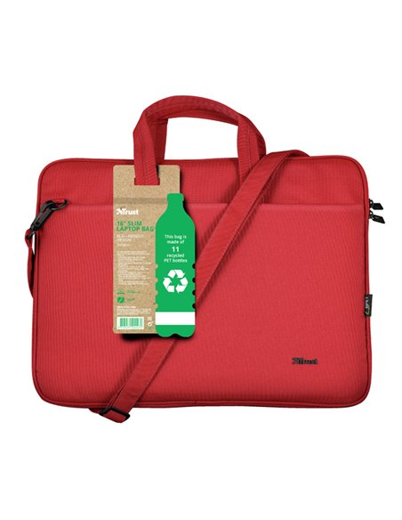 Borsa ecocompatibile per notebook da 16" Bologna - rossa Trust 24449
