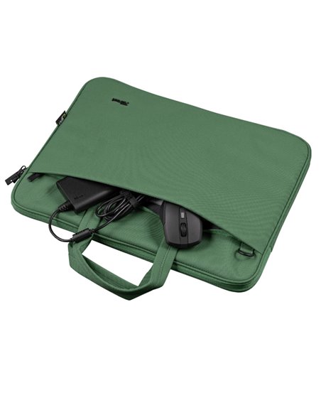 Borsa ecocompatibile per notebook da 16" Bologna - verde salvia Trust 24450