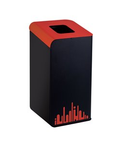 Gettacarte Rubik Evo Rosso 80Lt per raccolta differenziata 789297 Medial CESTINI E POSACENERE