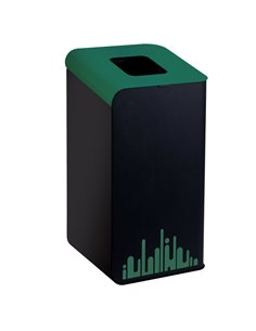 Gettacarte Rubik Evo Verde 80Lt per raccolta differenziata 789298 Medial CESTINI E POSACENERE