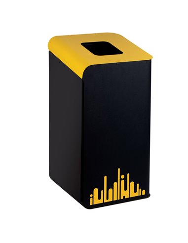 Gettacarte Rubik Evo Giallo 80Lt per raccolta differenziata 789296 Medial CESTINI E POSACENERE