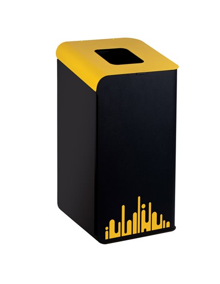 Gettacarte Rubik Evo Giallo 80Lt per raccolta differenziata 789296 Medial CESTINI E POSACENERE