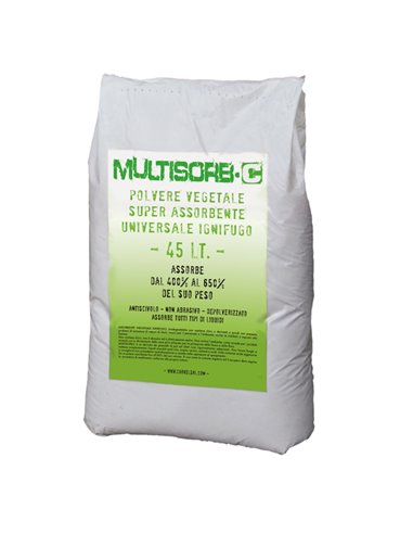 6,5kg Polvere assorbente vegetale universale ignifuga DUS100 Carvel ASSORBITORI INDUSTRIALI