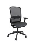 Seduta operativa Shape SHSU completamente in rete nera e braccioli regolabili SHSU/BR2D/N
