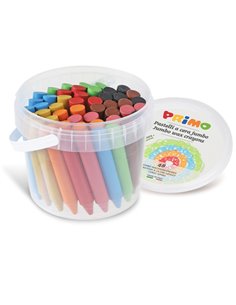 Secchiello 48 pastelli a cera Jumbo Ø13mm 85mm 12colori PRIMO 0602PC48J PRIMO PASTELLI A OLIO-CERA