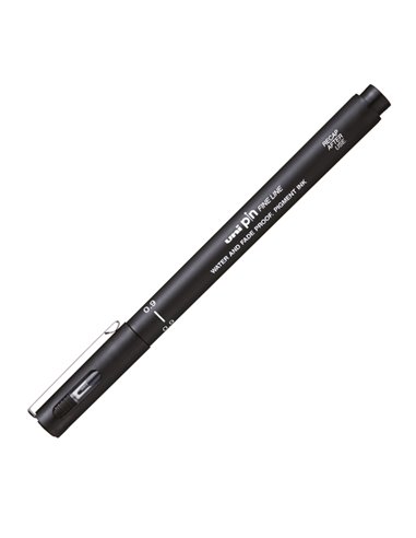Pin fineliner nero punta 0.9mm Uni Mitsubishi M PIN109 N UNI MITSUBISHI FINELINER