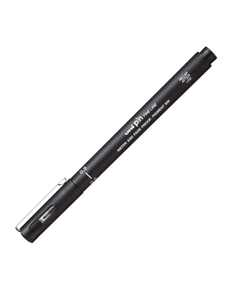 Pin fineliner nero punta 0.9mm Uni Mitsubishi M PIN109 N UNI MITSUBISHI FINELINER