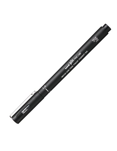 Pin fineliner nero punta 1.0mm Uni Mitsubishi M PIN110 N UNI MITSUBISHI FINELINER