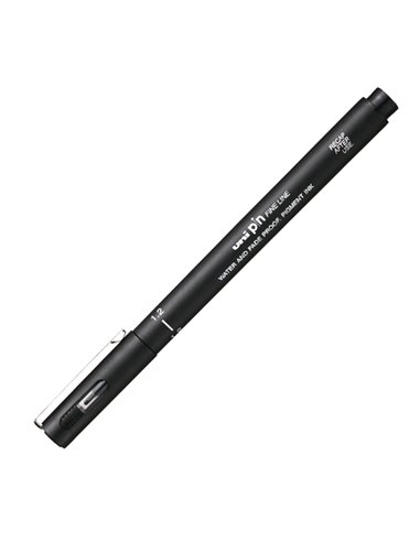 Pin fineliner nero punta 1.2mm Uni Mitsubishi M PIN112 N UNI MITSUBISHI FINELINER