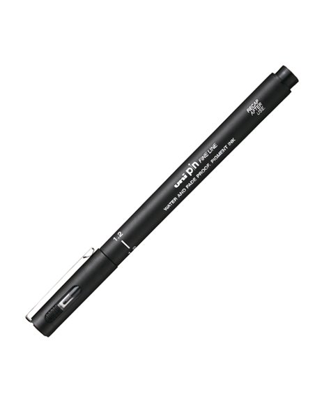 Pin fineliner nero punta 1.2mm Uni Mitsubishi M PIN112 N UNI MITSUBISHI FINELINER