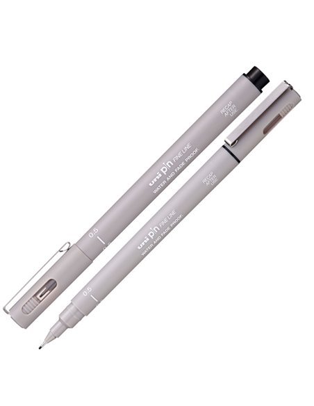 Pin fineliner grigio chiaro punta 0.5mm Uni Mitsubishi M PIN105 GRC