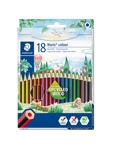 Astuccio 18 matite Noris Colour in Wopex colori assortiti Staedtler 185 C18 STAEDTLER PASTELLI COLORATI