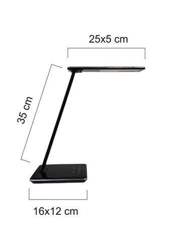 Lampada a Led Linka nero 400124484 UNILUX LAMPADE DA TAVOLO
