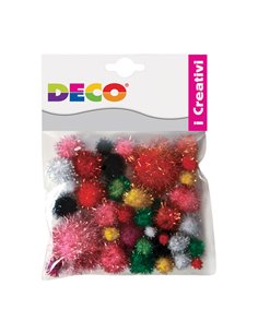 Busta 40 pompons LamE' colori assortiti DECO 10961