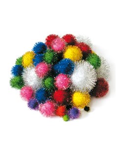 Busta 40 pompons LamE' colori assortiti DECO 10961 2