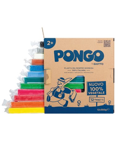 12 panetti Pasta Pongo 350gr colori assortiti Giotto F603600 GIOTTO PASTE MODELLABILI