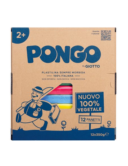 12 panetti Pasta Pongo 350gr colori assortiti Giotto F603600 GIOTTO PASTE MODELLABILI