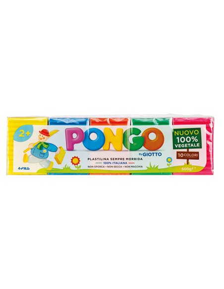 10 panetti Pasta Pongo 50gr colori assortiti Giotto F605000 GIOTTO PASTE MODELLABILI