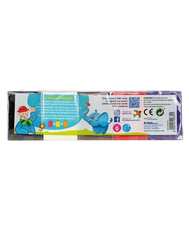 10 panetti Pasta Pongo 50gr colori assortiti Giotto F605000 GIOTTO PASTE MODELLABILI
