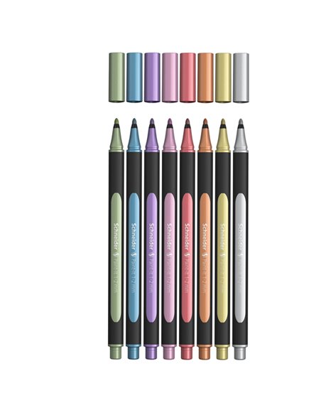 Astuccio 8 pennarelli Metallic Liner 020 punta 1-2mm colori assortiti Schneider P700296 SCHNEIDER PUNTA FELTRO