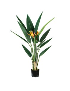 Pianta ornamentale Sterlizia 12 foglie e 2 fiori P2150598 King Collection PIANTE SINTETICHE E VASI