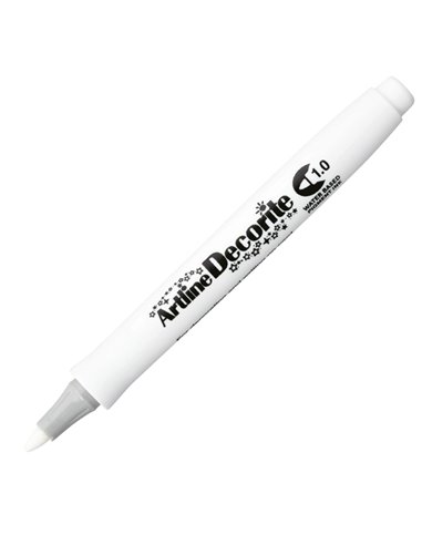 Marcatore Decorite punta tonda 1.0mm bianco Artline A EDF-1/BI ARTLINE SPECIALI (CD-VETRO-TESSUTI-ECC.)